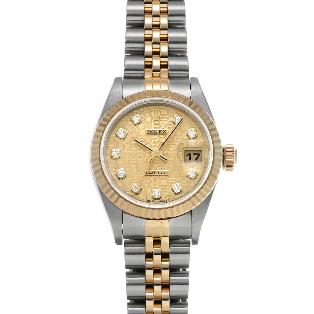 ROLEX DATEJUST CHAMPAGNE/DIAMOND WATCH (1 of 4)