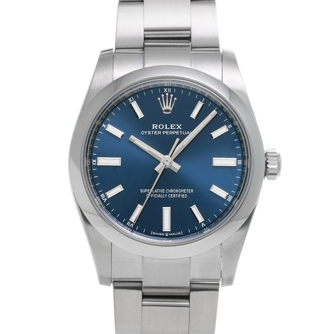 ROLEX OYSTER PERPETUAL BLUE WATCH (1 of 4)