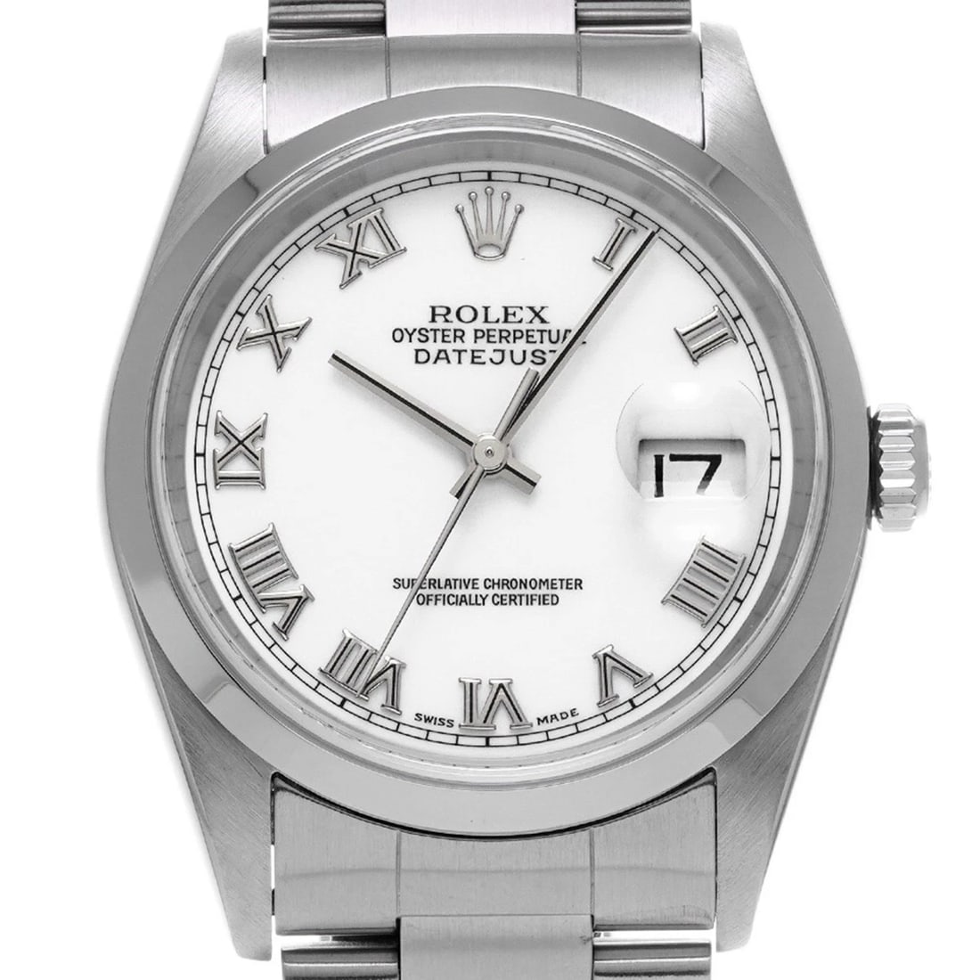 ROLEX DATEJUST WHITE WATCH - 4