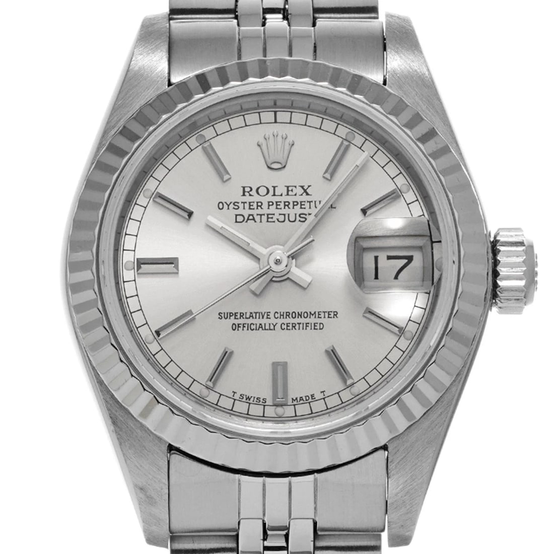 ROLEX DATEJUST SILVER WATCH - 4