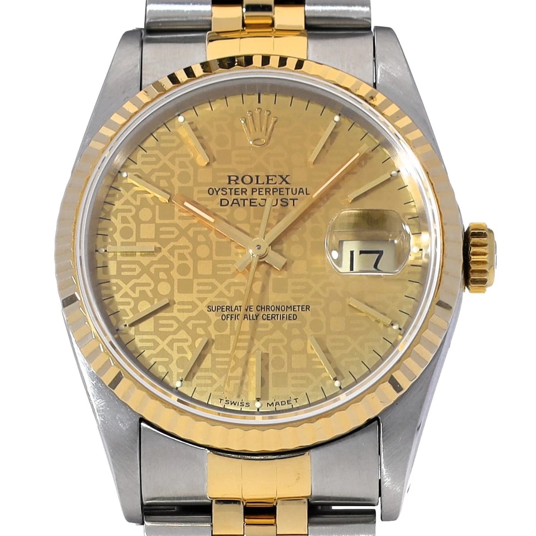 ROLEX DATEJUST CHAMPAGNE COMPUTER WATCH - 4