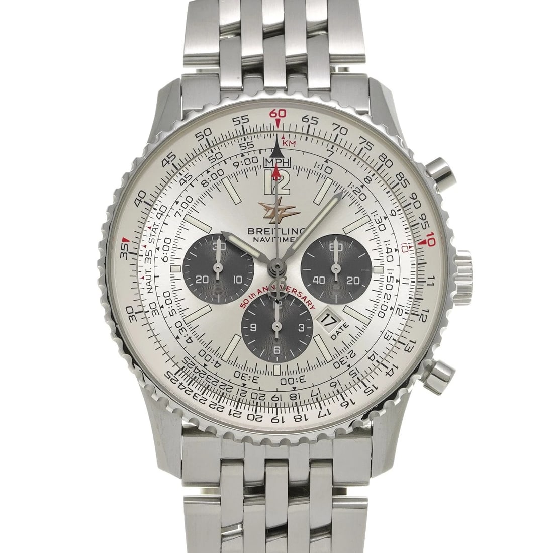 BREITLING NAVITIMER SILVER WATCH (1 of 4)