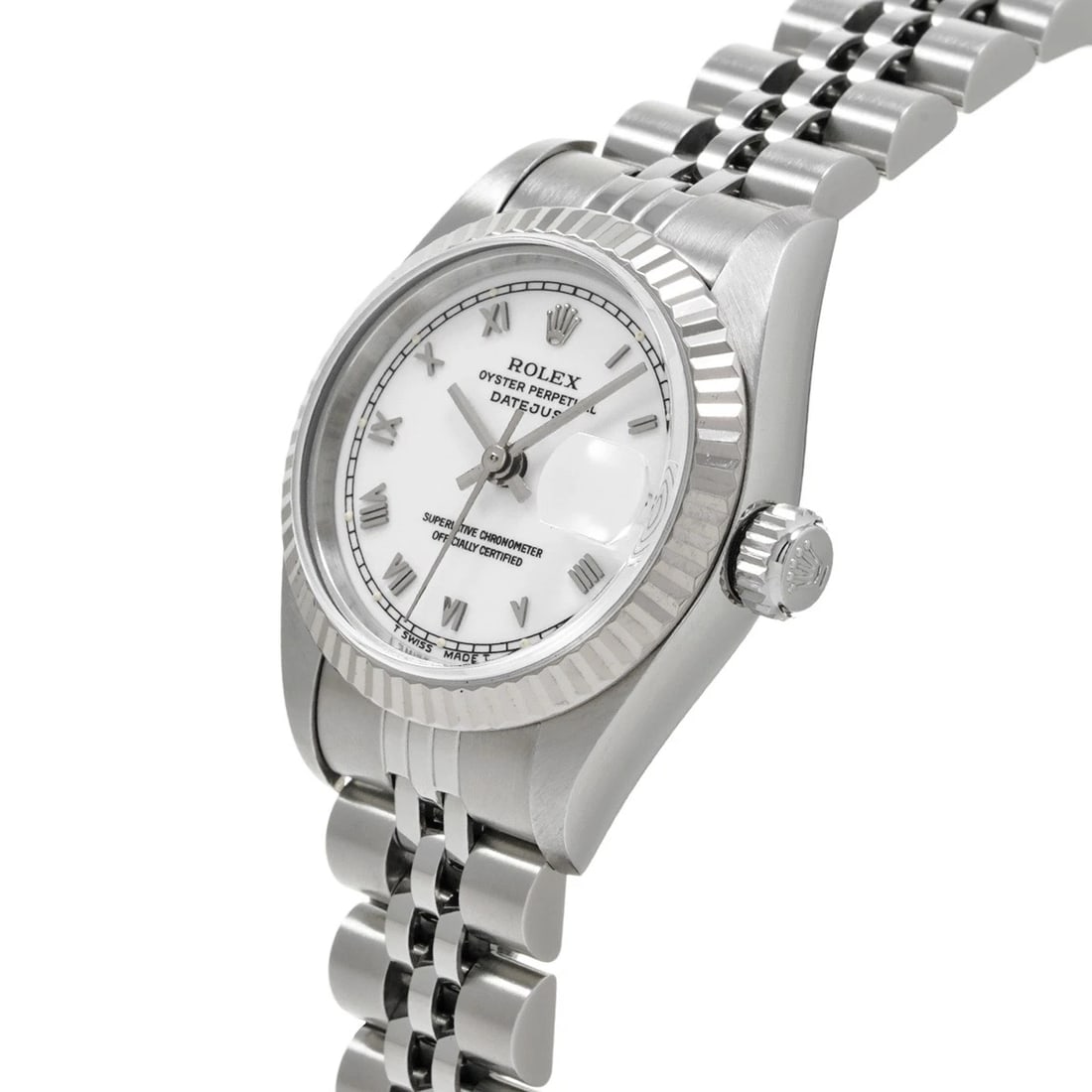 ROLEX DATEJUST WHITE WATCH - 2