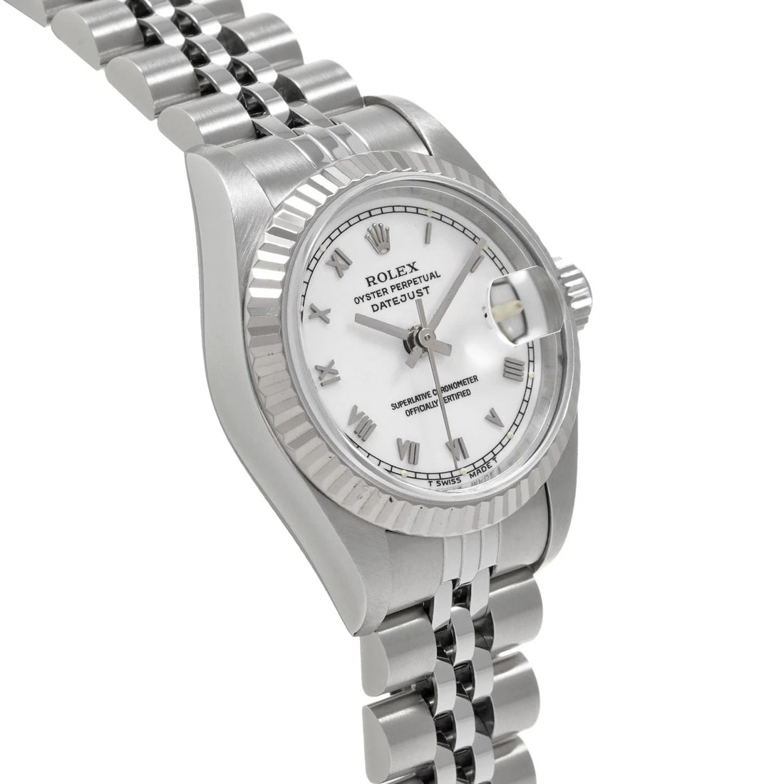 ROLEX DATEJUST WHITE WATCH - 3