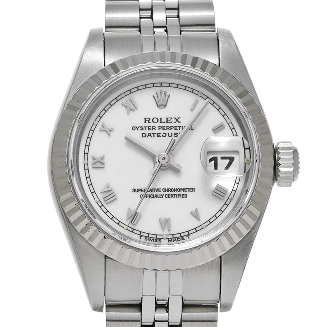 ROLEX DATEJUST WHITE WATCH - 4