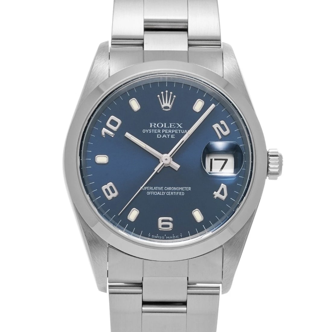 ROLEX OYSTER PERPETUAL BLUE WATCH (1 of 4)