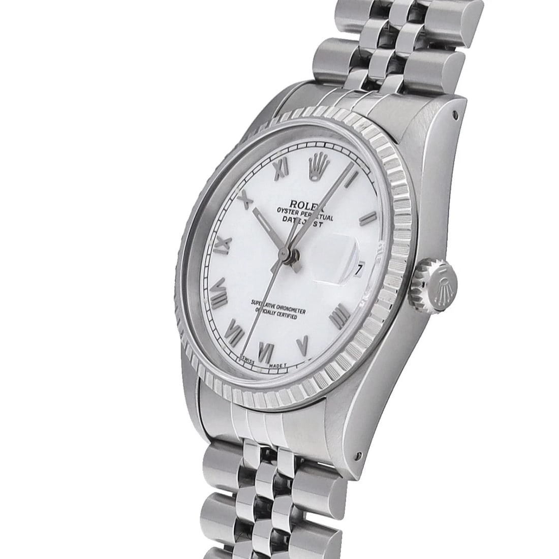 ROLEX DATEJUST WHITE WATCH - 2