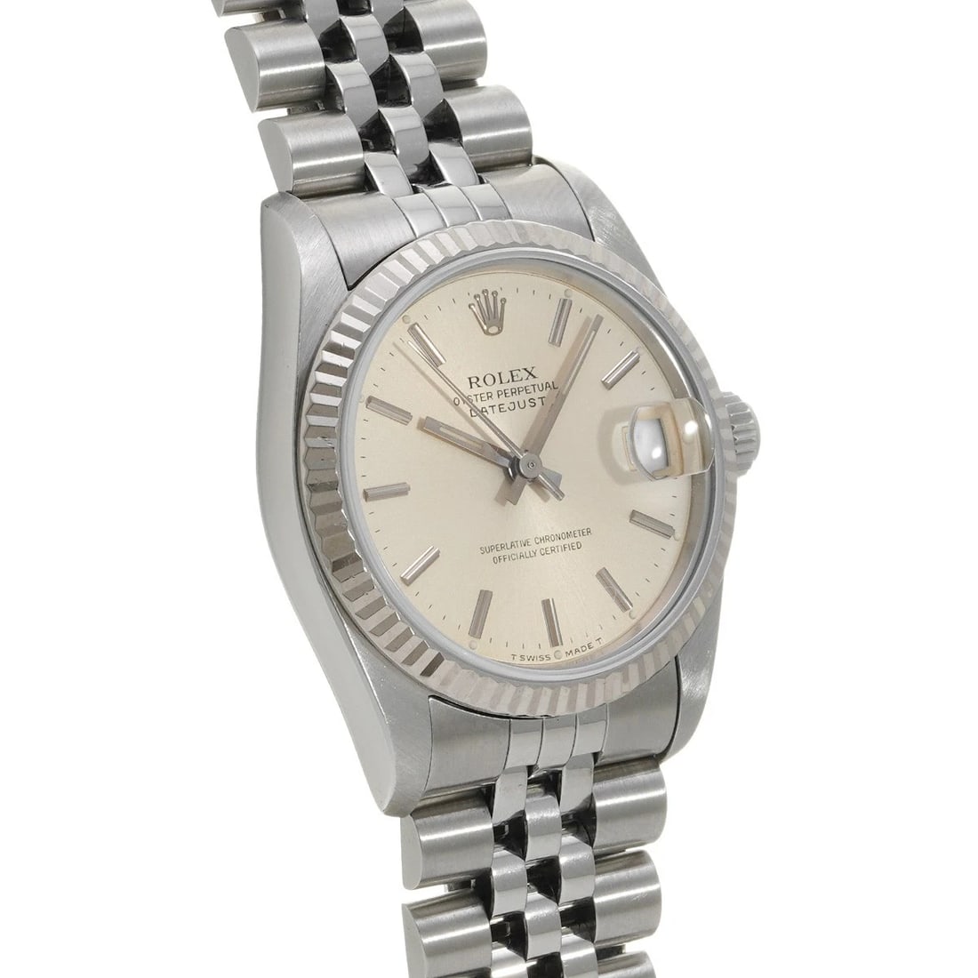 ROLEX DATEJUST SILVER WATCH - 3