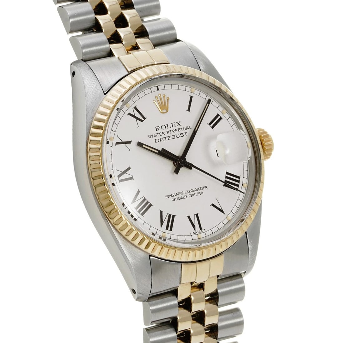 ROLEX DATEJUST WHITE WATCH - 3