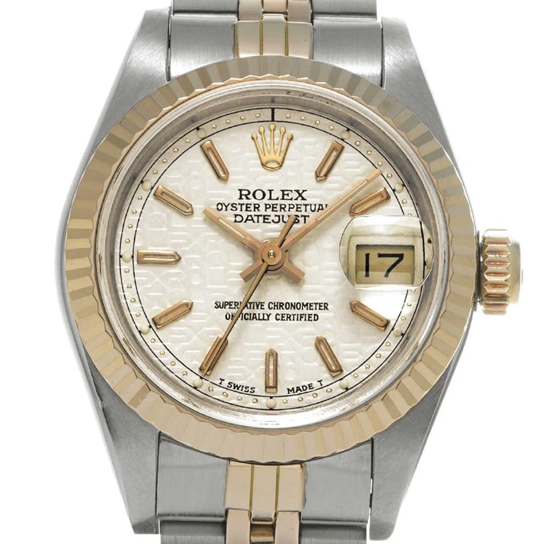 ROLEX DATEJUST IVORY COMPUTER WATCH - 4