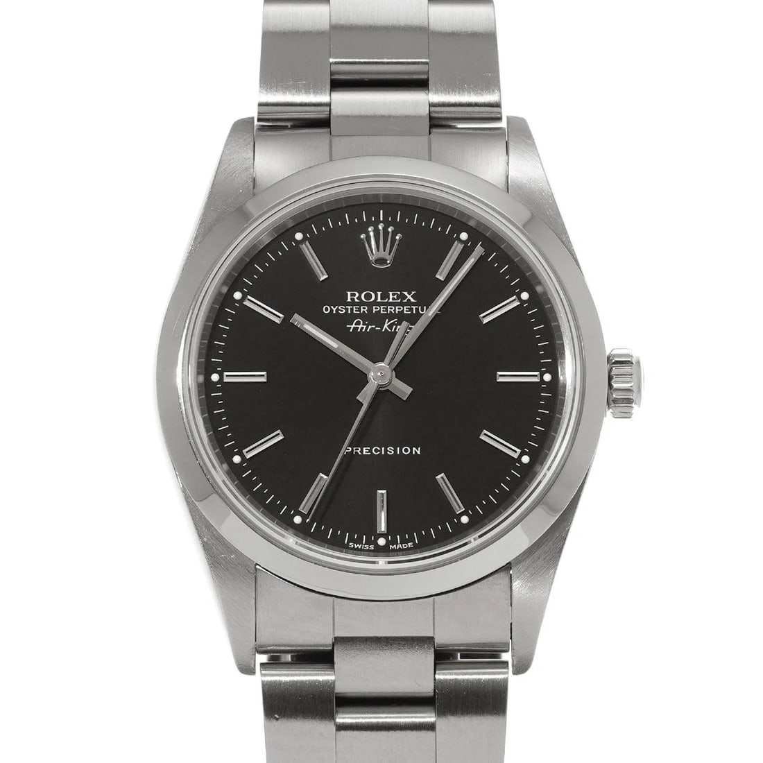 ROLEX AIRKING BLACK WATCH: ROLEX AirKing black WATCH Brand: ROLEX Type: Wristwatch Material: Band Material Stainless steel, Case Material Stainless steel Color: Dial Color black Size: Case H/about 34mm W/about 34mm