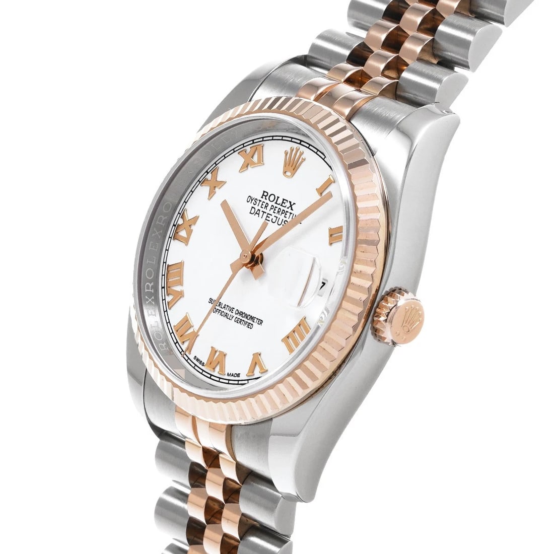 ROLEX DATEJUST WHITE WATCH - 2
