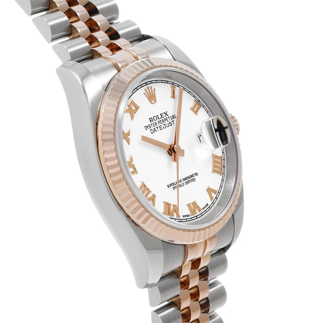 ROLEX DATEJUST WHITE WATCH - 3