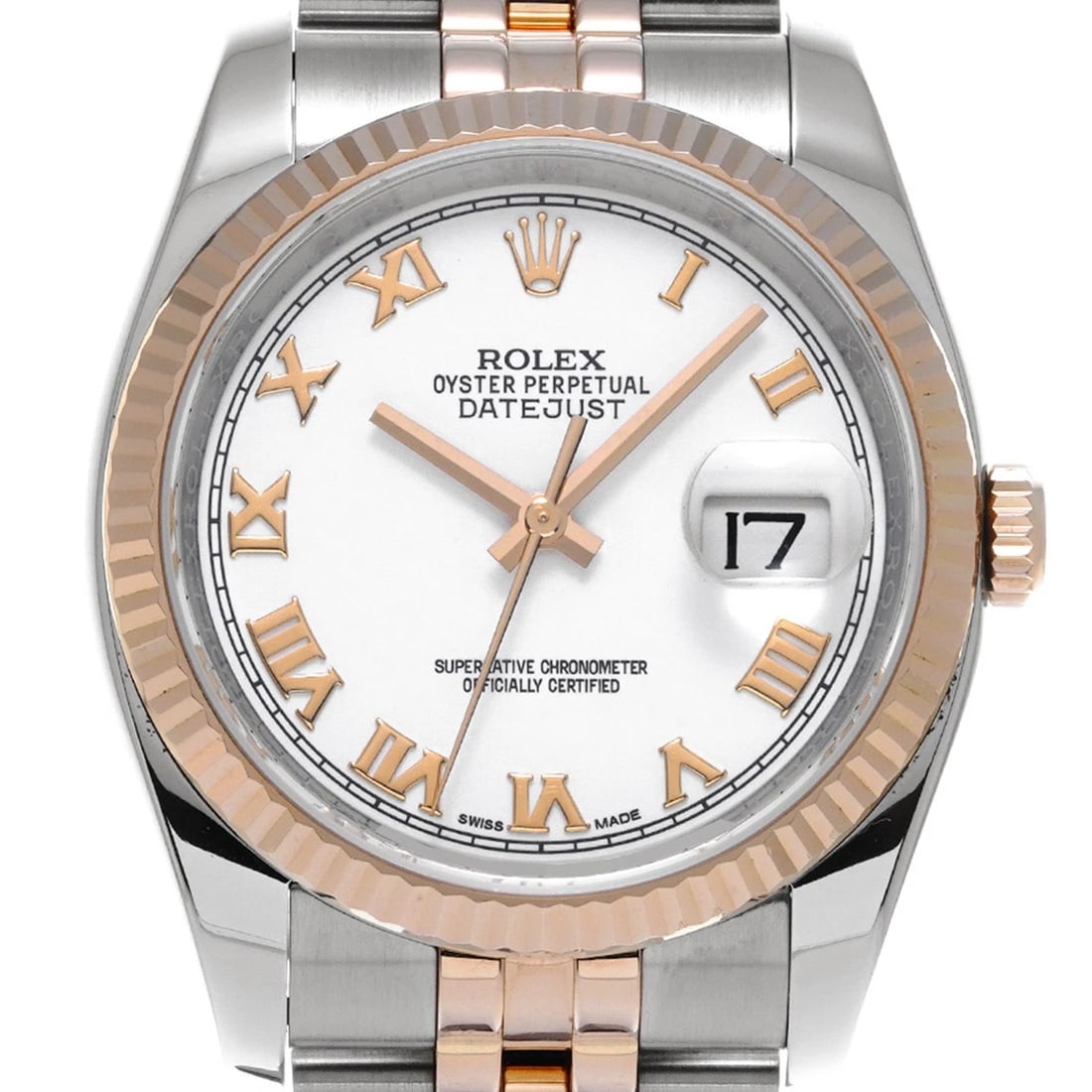 ROLEX DATEJUST WHITE WATCH - 5