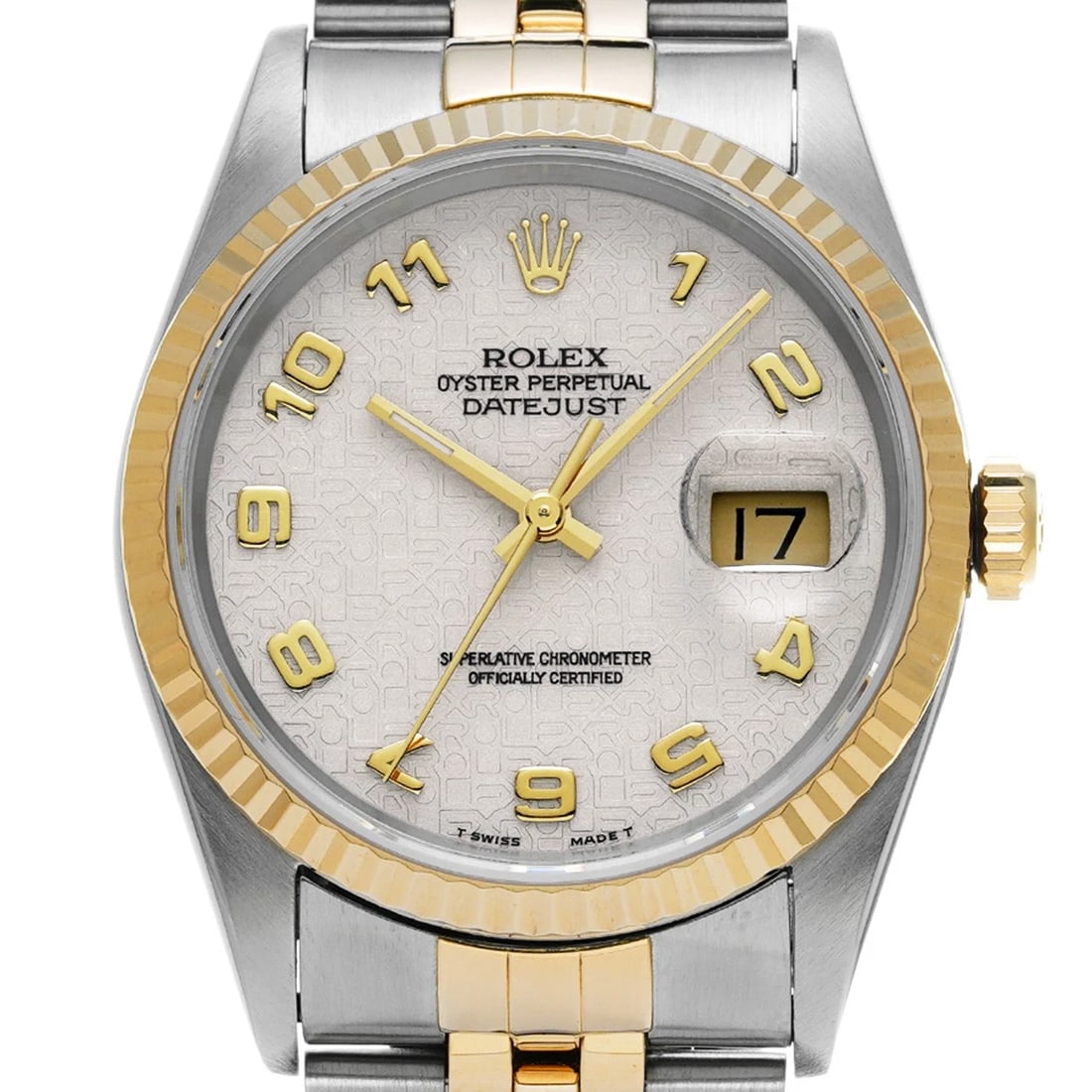 ROLEX DATEJUST IVORY COMPUTER WATCH - 4