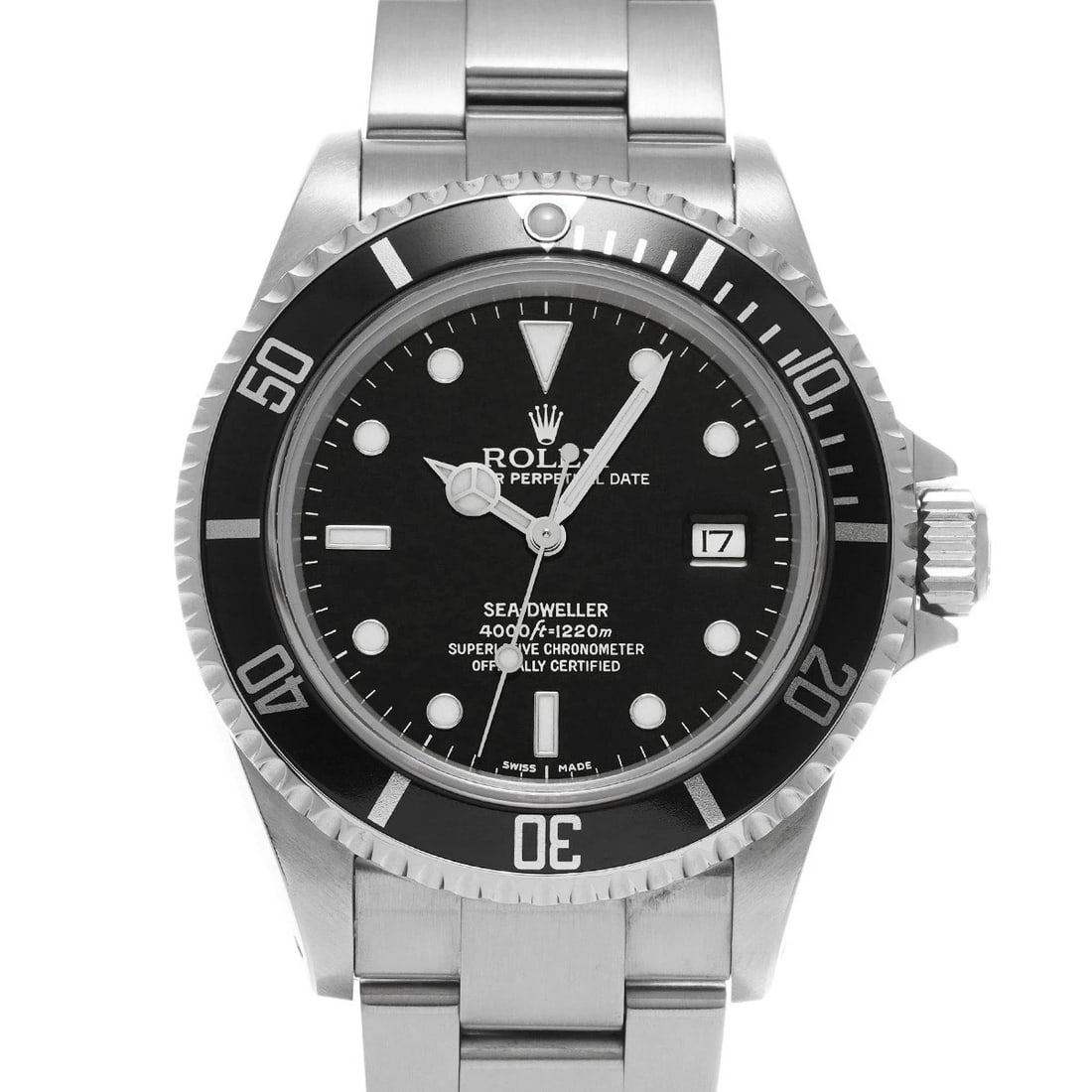 ROLEX SEA DWELLER BLACK WATCH: ROLEX Sea Dweller black WATCH Brand: ROLEX Type: Wristwatch Material: Band Material Stainless steel, Case Material Stainless steel Color: Dial Color black Size: Case H/about 40mm W/about 40mm