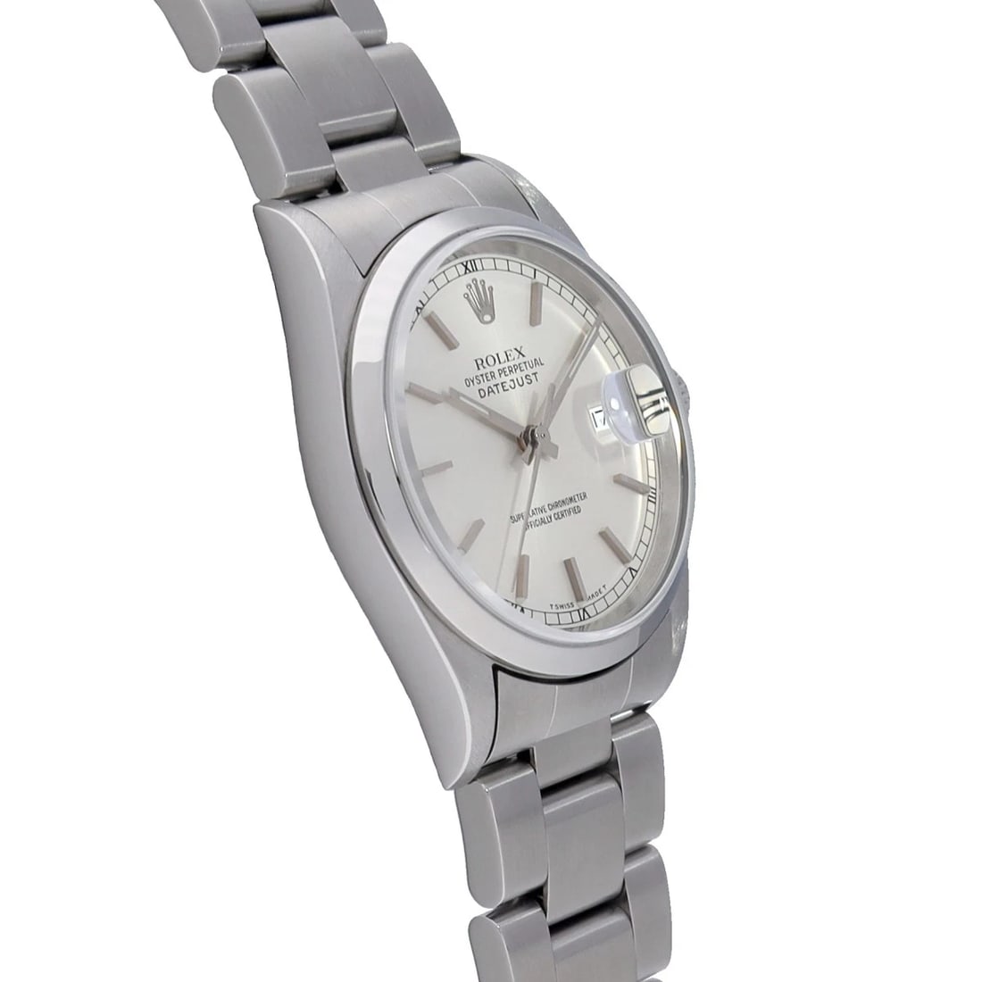 ROLEX DATEJUST SILVER WATCH - 3