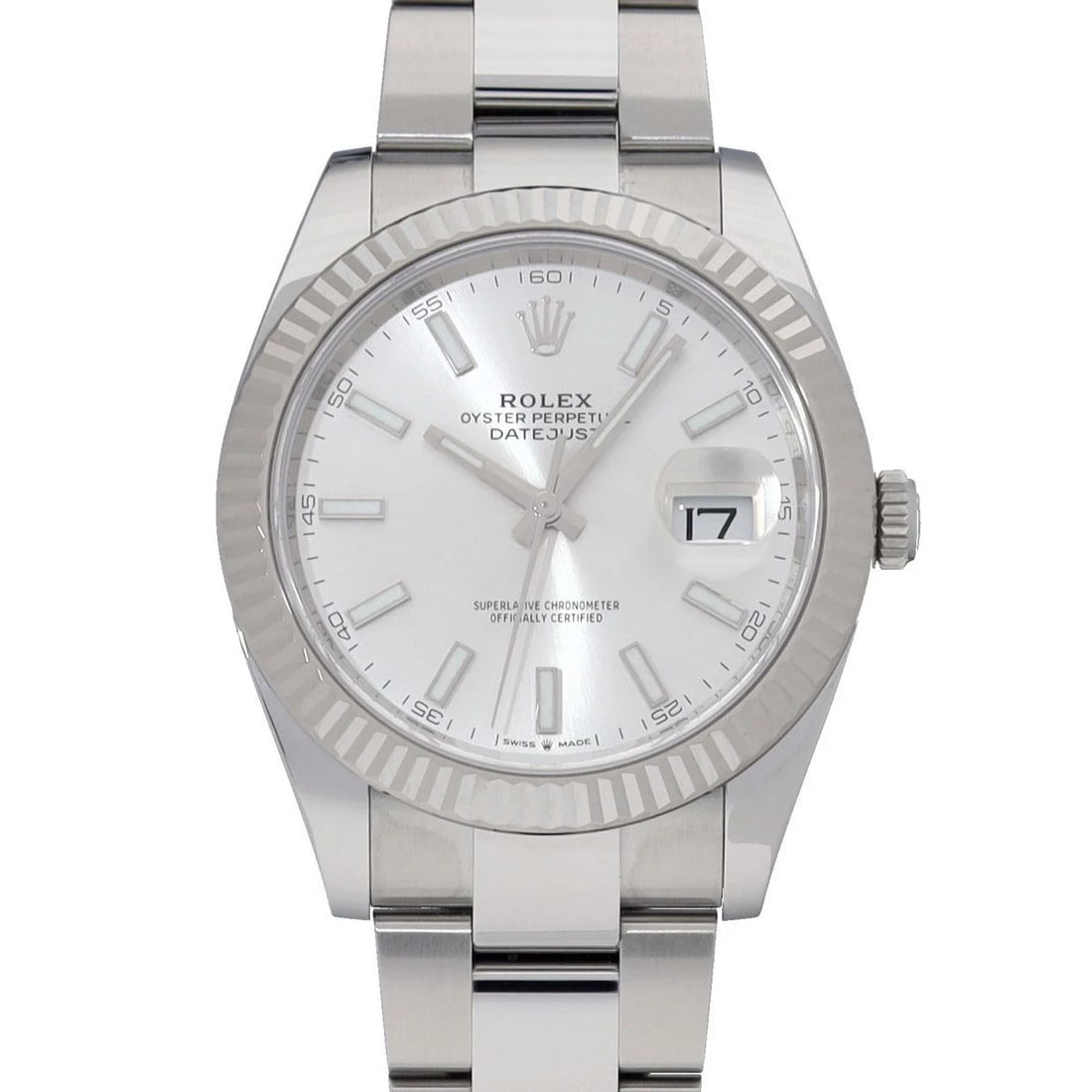 ROLEX DATEJUST SILVER WATCH: ROLEX Datejust Silver WATCH Brand: ROLEX Type: Wristwatch Material: Band Material Stainless steel, Case Material Stainless steel Color: Dial Color Silver Size: Case H/about 41mm W/about 41mm D/abo