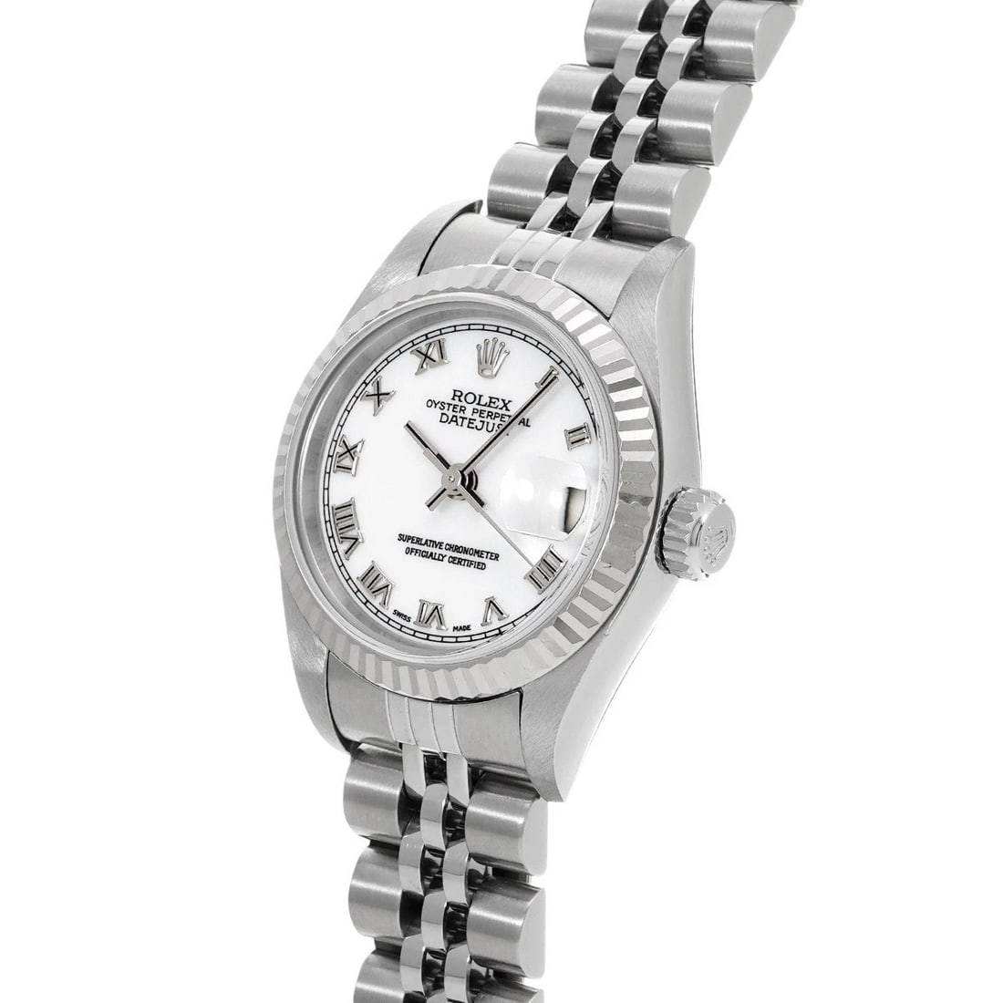 ROLEX DATEJUST WHITE WATCH - 2