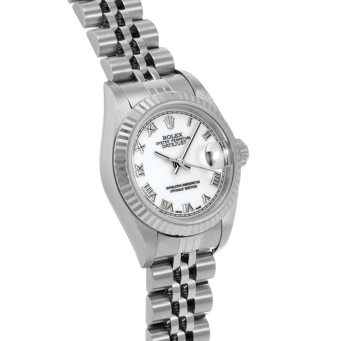 ROLEX DATEJUST WHITE WATCH - 3