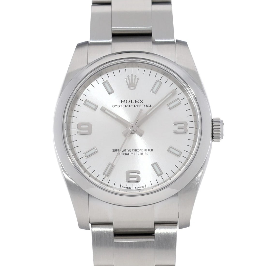 ROLEX AIR KING SILVER WATCH: ROLEX Air King Silver WATCH Brand: ROLEX Type: Wristwatch Material: Band Material Stainless steel, Case Material Stainless steel Color: Dial Color Silver Size: Case H/about 34mm W/about 34mm D/abo
