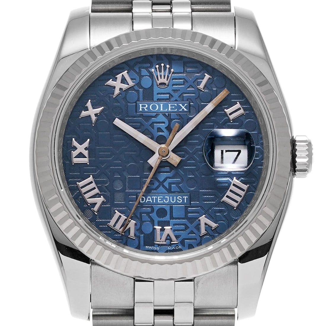 ROLEX DATEJUST BLUE COMPUTER WATCH - 4
