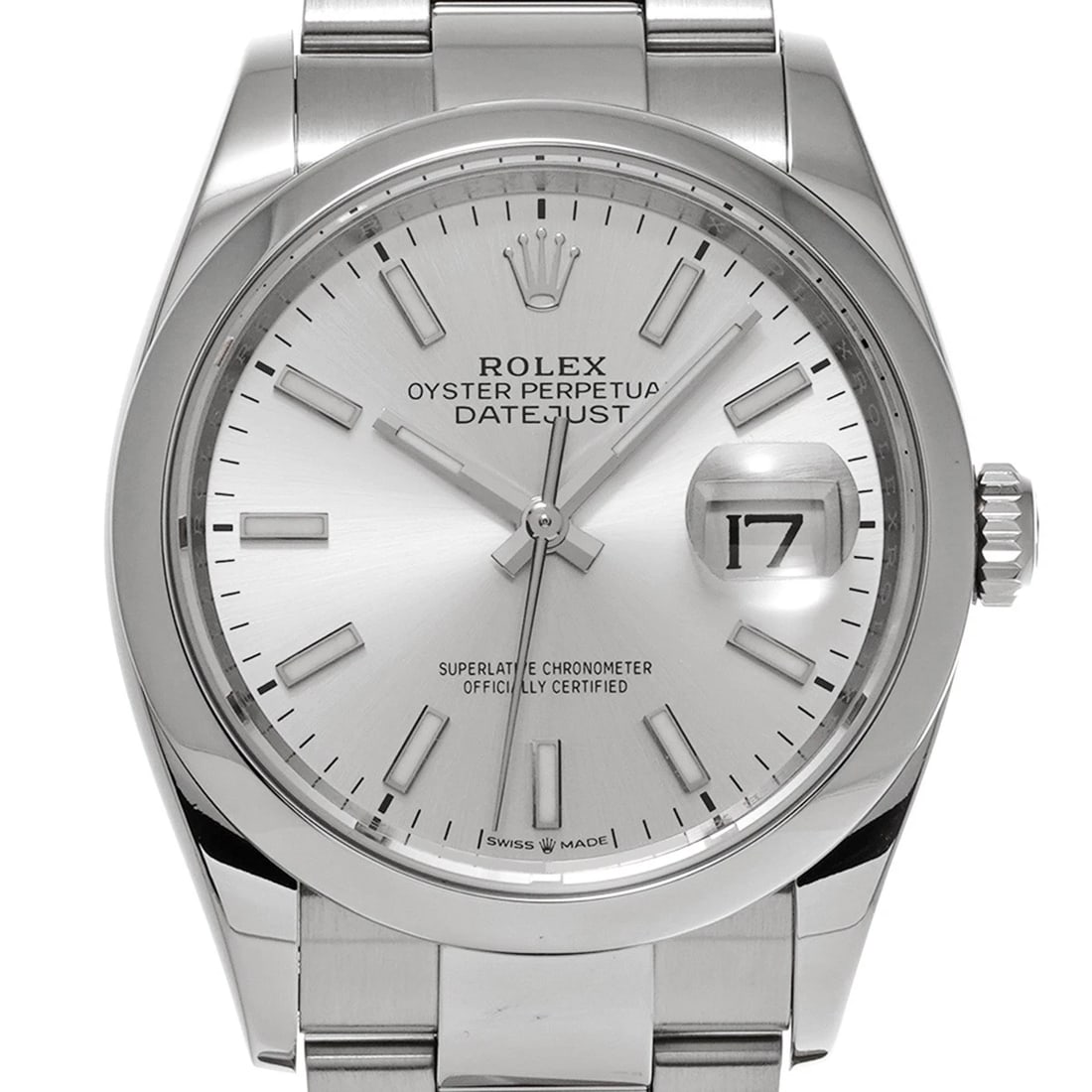 ROLEX DATEJUST SILVER WATCH - 4
