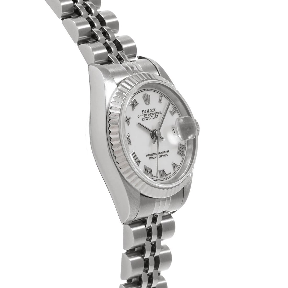 ROLEX DATEJUST WHITE WATCH - 3