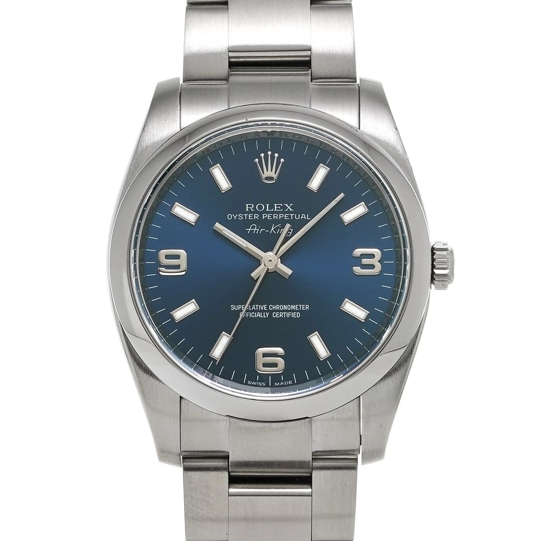 ROLEX OYSTER PERPETUAL AIRKING BLUE WATCH (1 of 4)