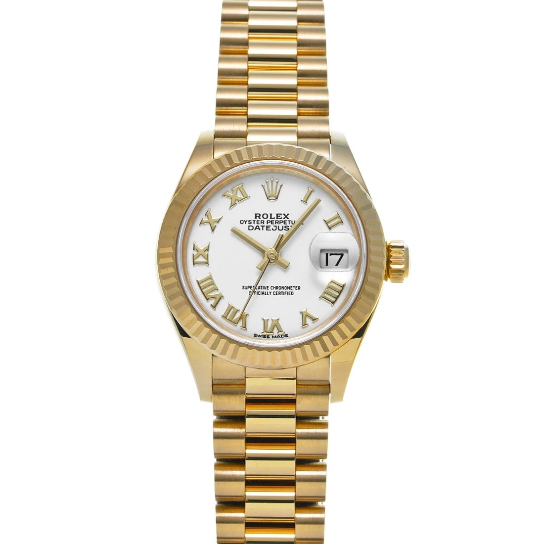 ROLEX DATEJUST WHITE WATCH (1 of 4)