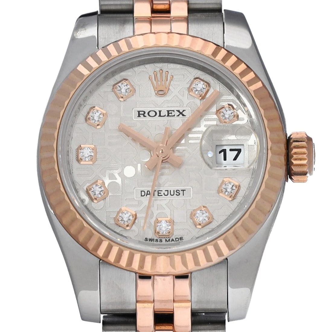 ROLEX DATEJUST SILVER COMPUTER DIAMOND WATCH - 5