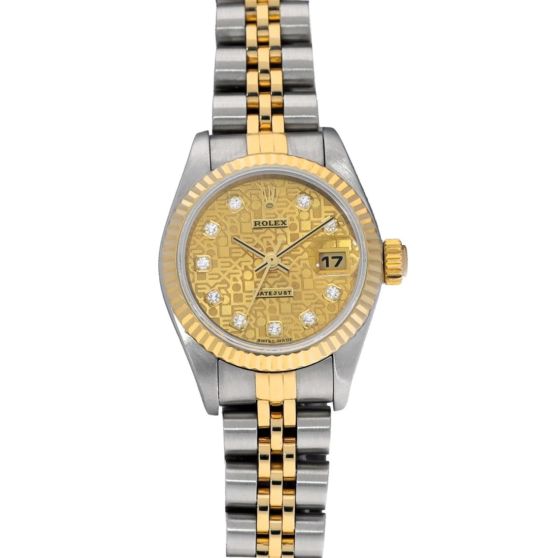 ROLEX DATEJUST CHAMPAGNE COMPUTER DIAMOND WATCH: ROLEX Datejust Champagne computer diamond WATCH Brand: ROLEX Type: Wristwatch Material: Band Material Stainless steel/Yellow Gold, Case Material Stainless steel Color: Dial Color Champagne