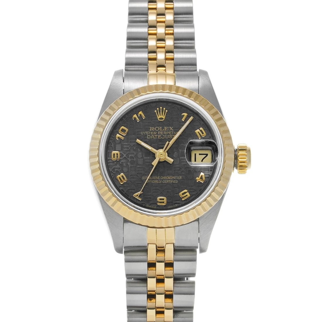 ROLEX DATEJUST BLACK COMPUTER WATCH: ROLEX Datejust Black computer WATCH Brand: ROLEX Type: Wristwatch Material: Band Material Stainless steel/Yellow Gold, Case Material Stainless steel Color: Dial Color Black computer Size: Case