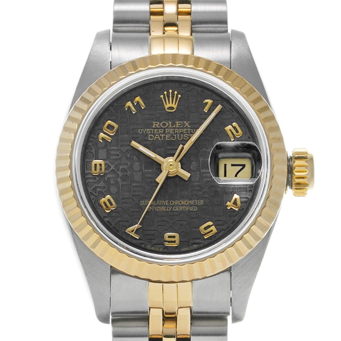 ROLEX DATEJUST BLACK COMPUTER WATCH - 4