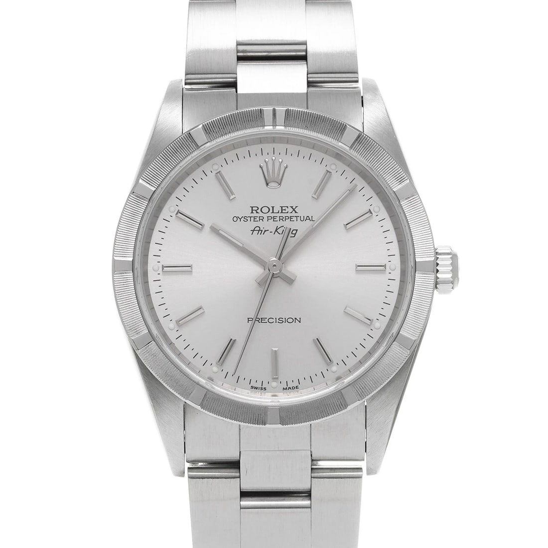 ROLEX AIR KING SILVER WATCH (1 of 4)