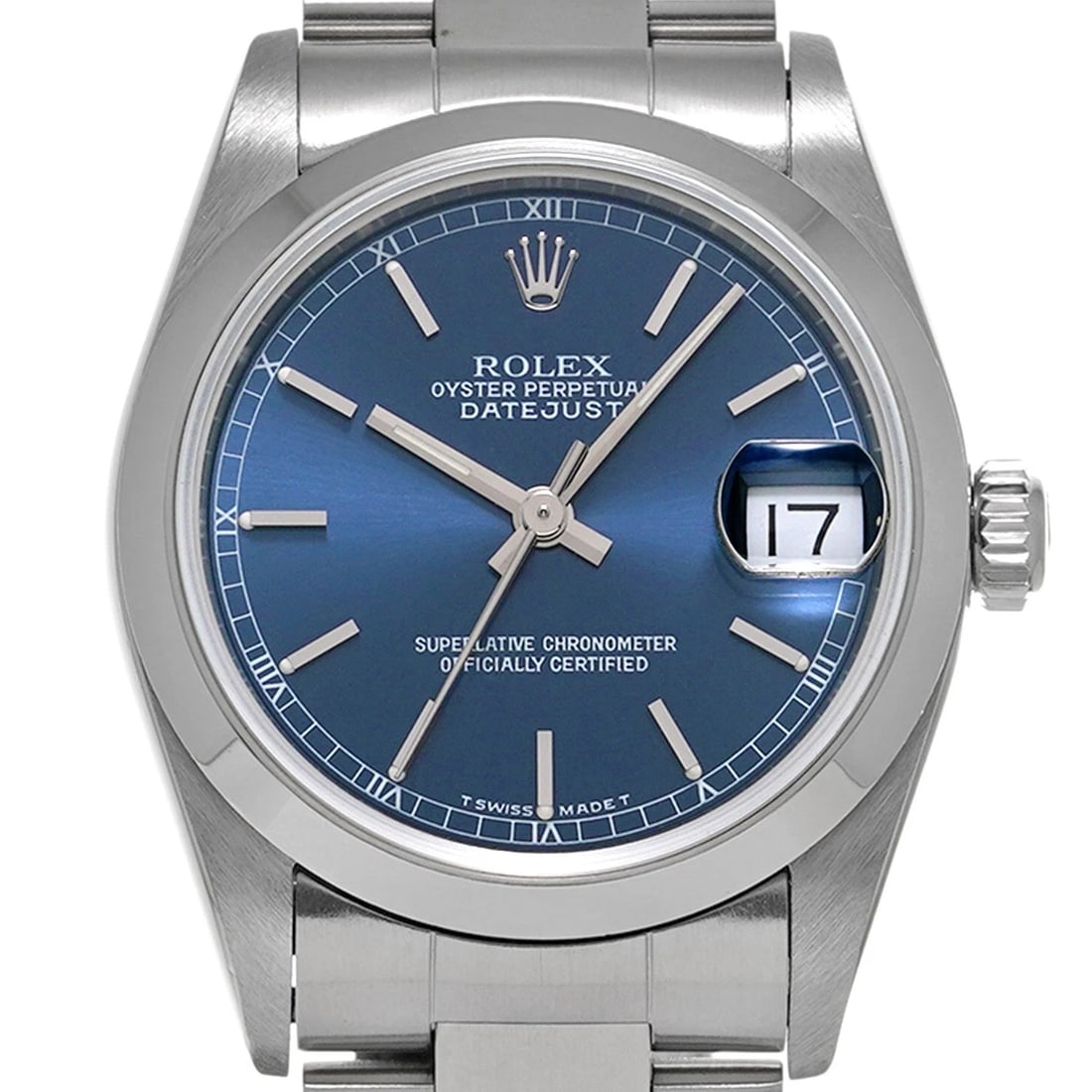 ROLEX DATEJUST BLUE WATCH - 4