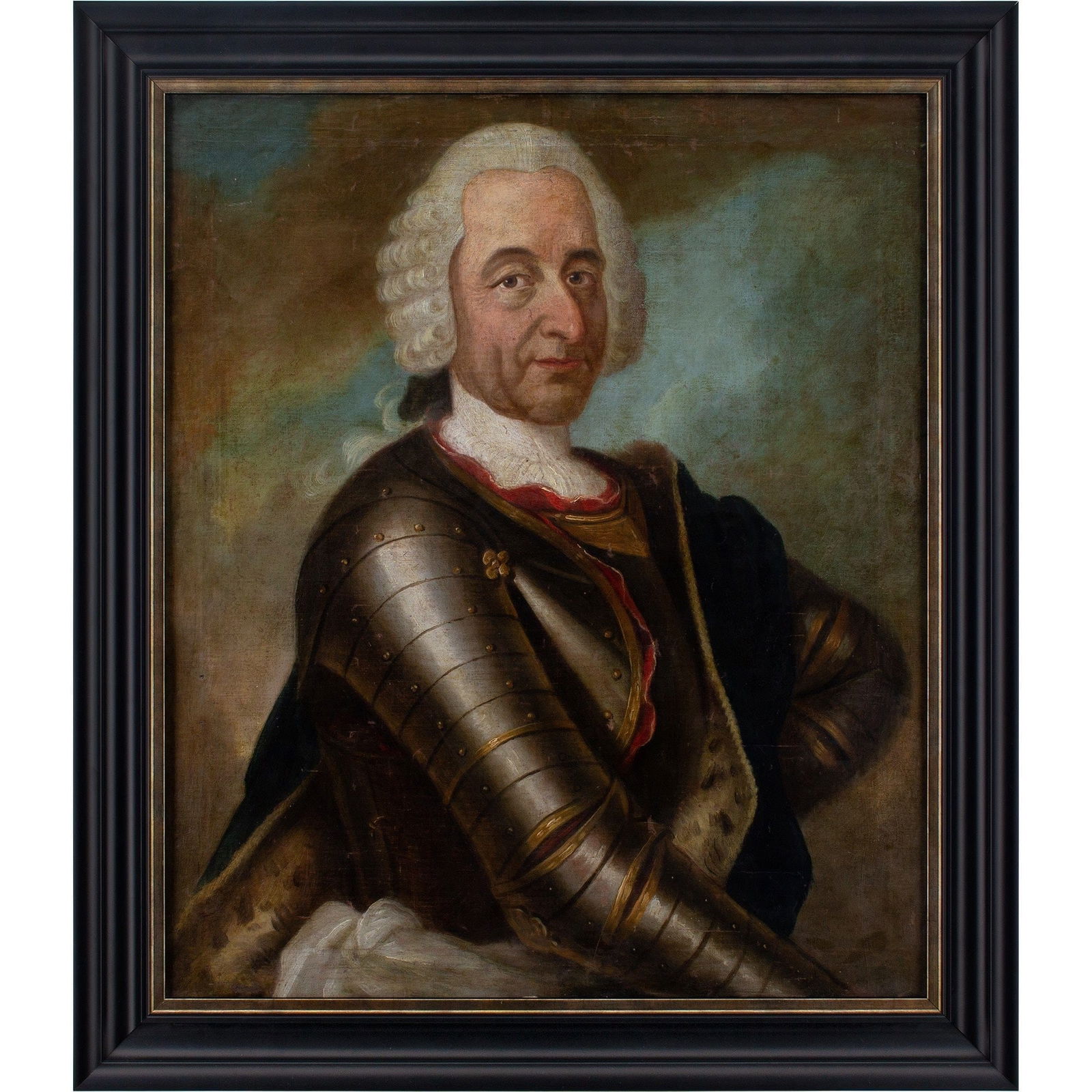 GERMAN SCHOOL PORTRAIT OF AN ARISTOCRAT WEARING ARMOUR, MID-18TH CENTURY (1 of 7)