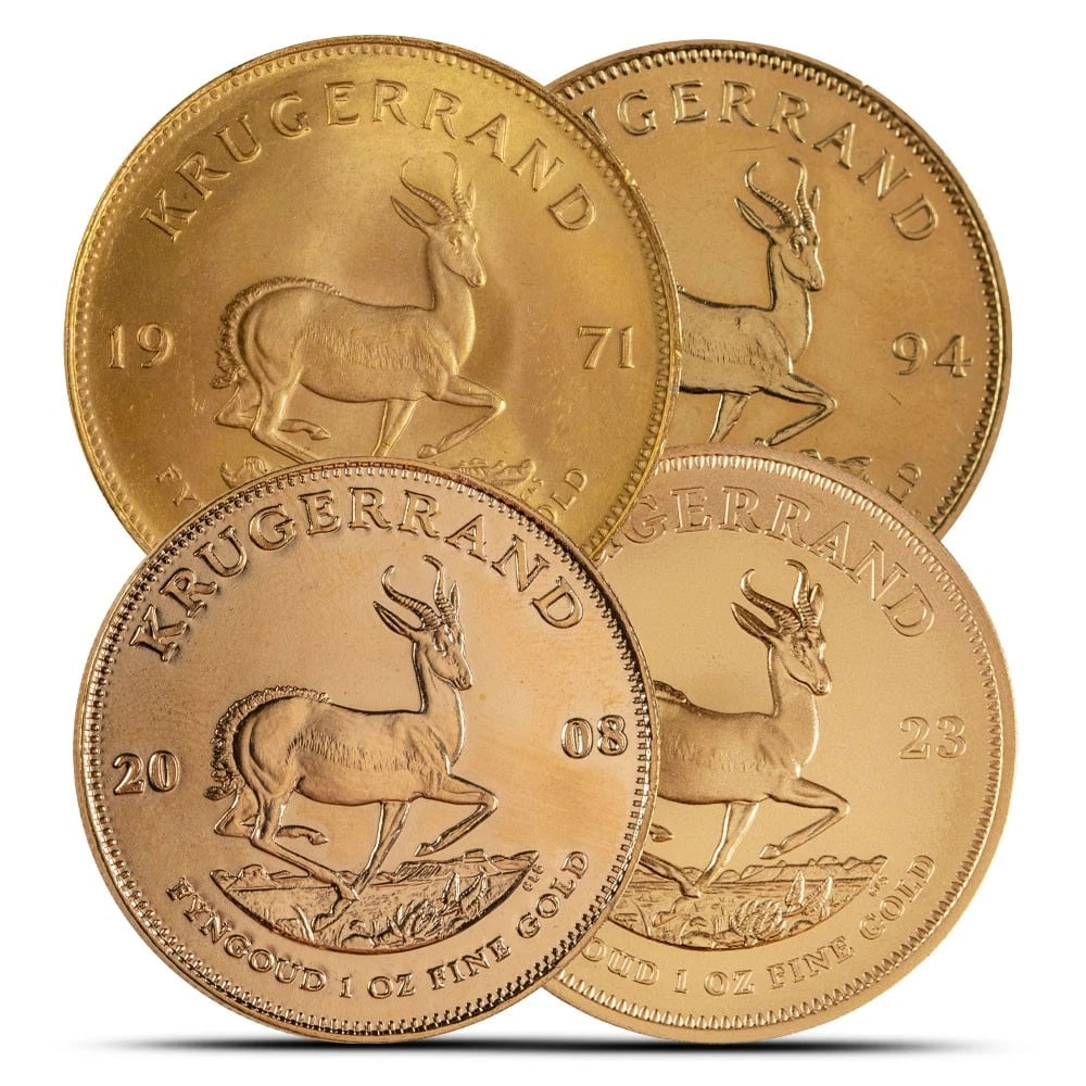 SOUTH AFRICAN GOLD KRUGERRAND COIN: South African Gold Krugerrand Coin Brand/Mint: South Africa Year: Random Denomination: None Fineness: 0.9167 Country of Origin: South Africa Accessories: None Accessories Notice: When