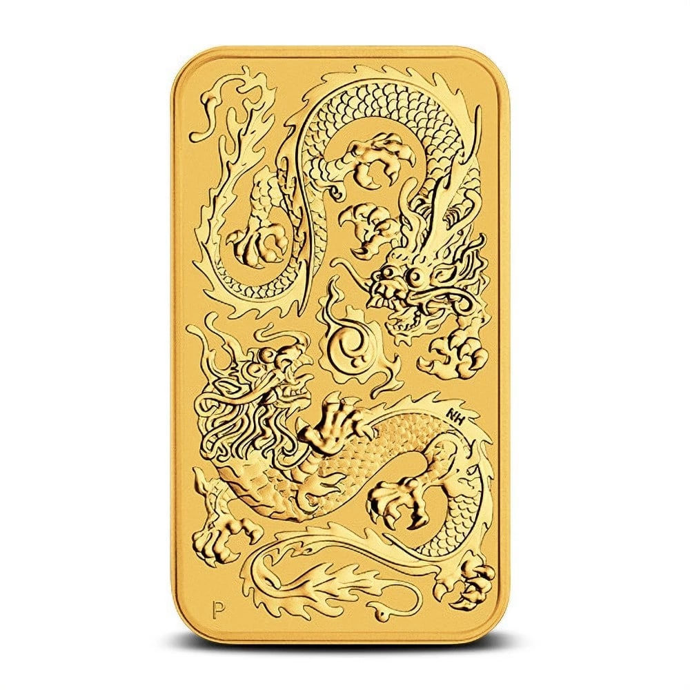 2020 AUSTRALIAN RECTANGULAR GOLD DRAGON COIN - 2