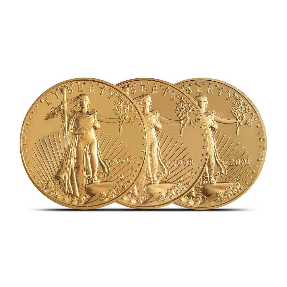 PROOF AMERICAN GOLD EAGLE COIN: Proof American Gold Eagle Coin Brand/Mint: US Mint Year: Random Denomination: None Fineness: 0.9167 Country of Origin: United States Accessories: None Accessories Notice: When purchasing p