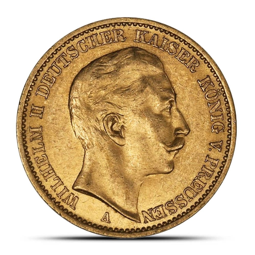 20 MARK GERMAN GOLD COIN: 20 Mark German Gold Coin Brand/Mint: Berlin and German Mints Year: Random Denomination: None Fineness: 0.9 Country of Origin: Germany Accessories: None Accessories Notice: When purchasing