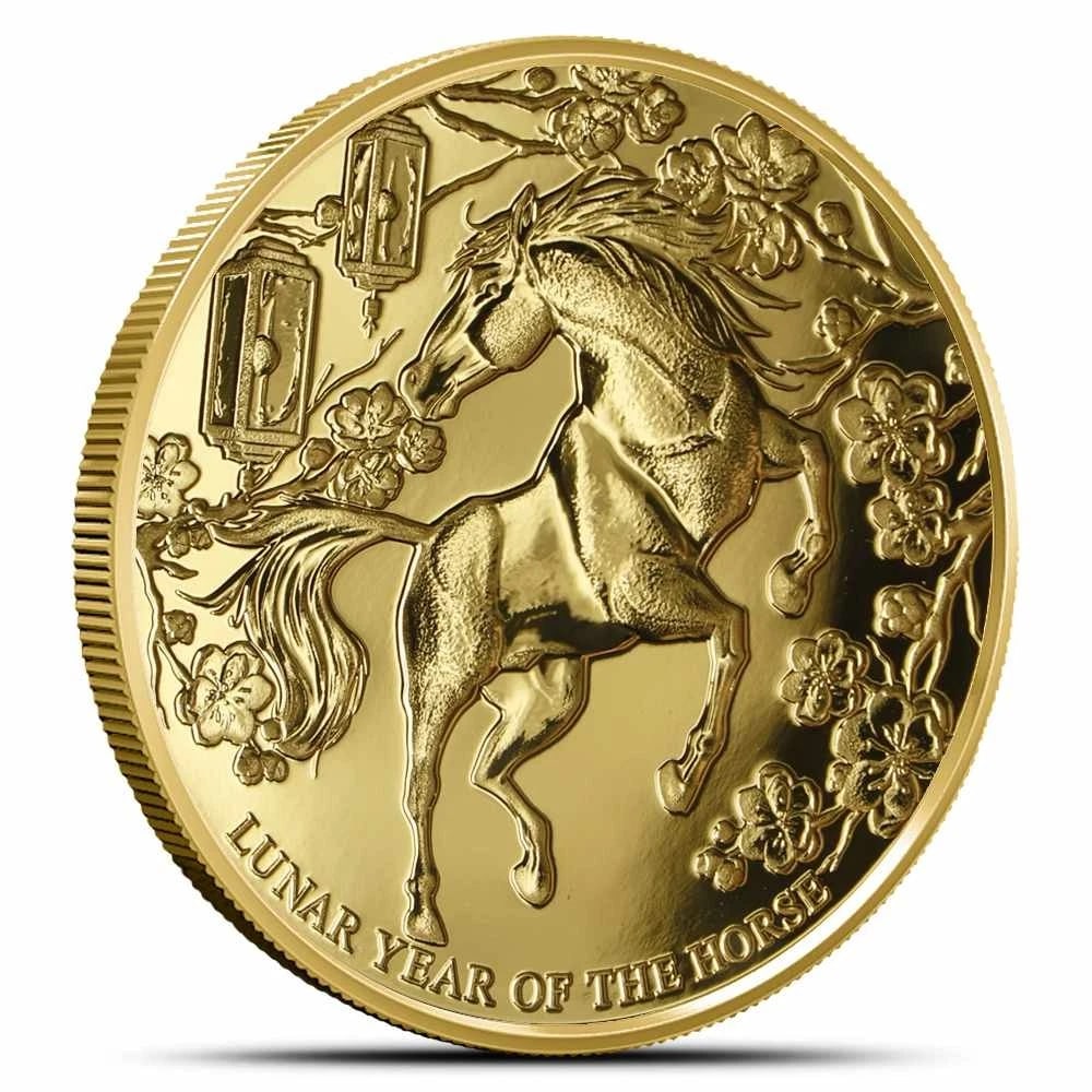 2026 PITCAIRN ISLANDS GOLD LUNAR YEAR OF THE HORSE COIN: 2026 Pitcairn Islands Gold Lunar Year of the Horse Coin Brand/Mint: Pitcairn Islands Year: 2026 Denomination: None Fineness: 0.999 Country of Origin: Pitcairn Islands Accessories: None