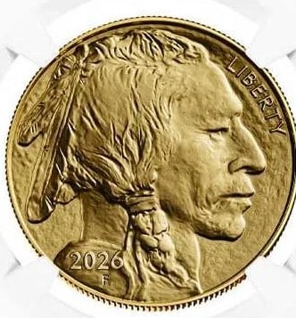 2026 AMERICAN GOLD BUFFALO COIN: 2026 American Gold Buffalo Coin Brand/Mint: US Mint Year: 2026 Denomination: None Fineness: 0.9999 Country of Origin: United States Accessories: None Accessories Notice: When purchasing