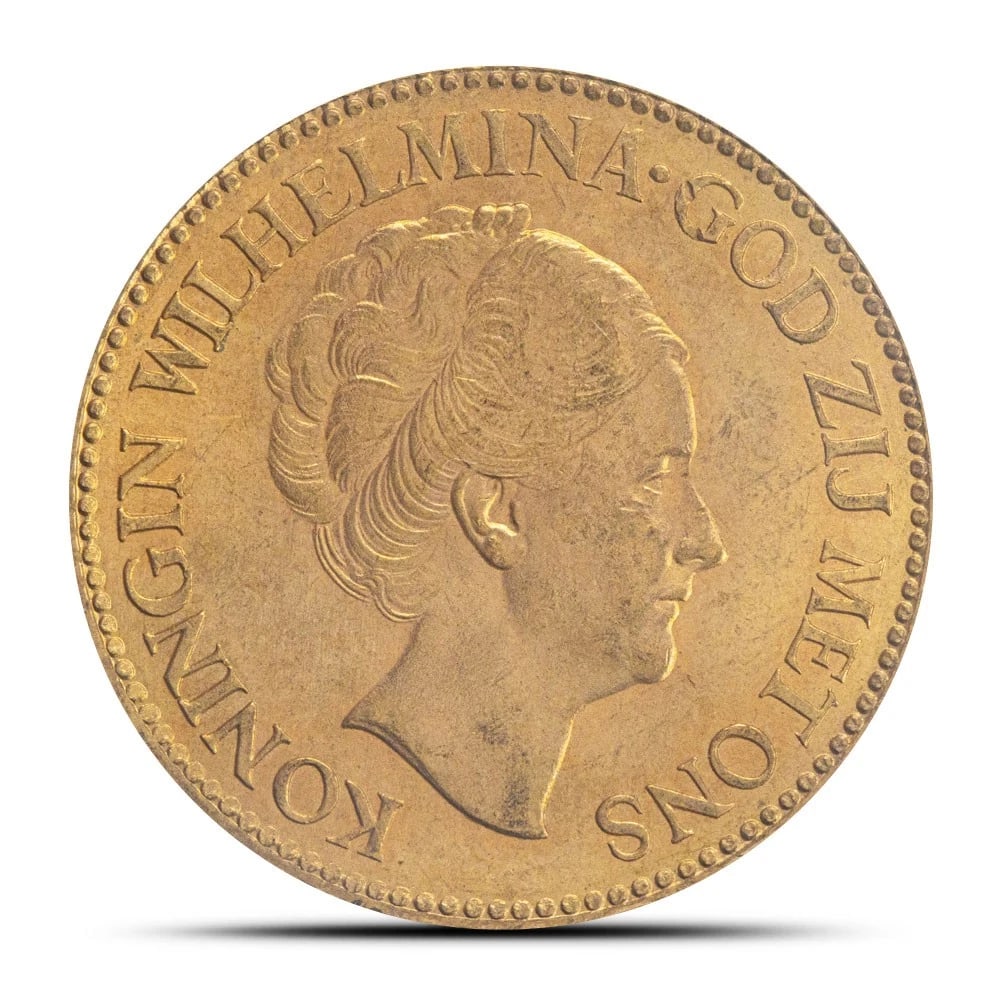 10 GUILDERS GOLD COIN (CIRCULATED): 10 Guilders Gold Coin (Circulated) Brand/Mint: Dutch Royal Mint Year: Random Denomination: None Fineness: 0.9 Country of Origin: Netherlands Accessories: None Accessories Notice: When