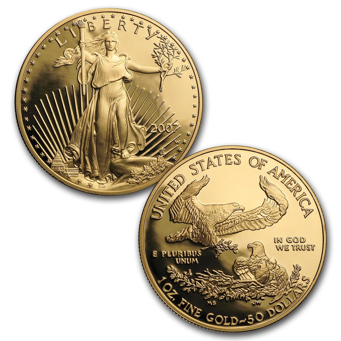 2007-W 4-COIN PROOF AMERICAN GOLD EAGLE SET (1 of 4)