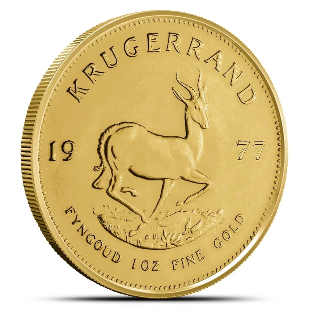 1977 SOUTH AFRICAN GOLD KRUGERRAND COIN (1 of 2)