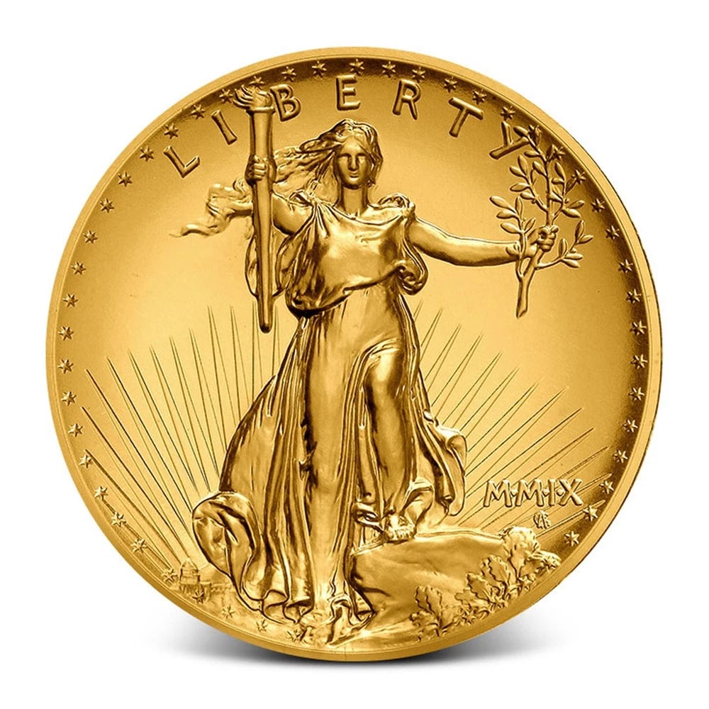 2009 ULTRA HIGH RELIEF GOLD DOUBLE EAGLE COIN: 2009 Ultra High Relief Gold Double Eagle Coin Brand/Mint: US Mint Year: 2009 Denomination: None Fineness: 0.9999 Country of Origin: United States Accessories: None Accessories Notice: When