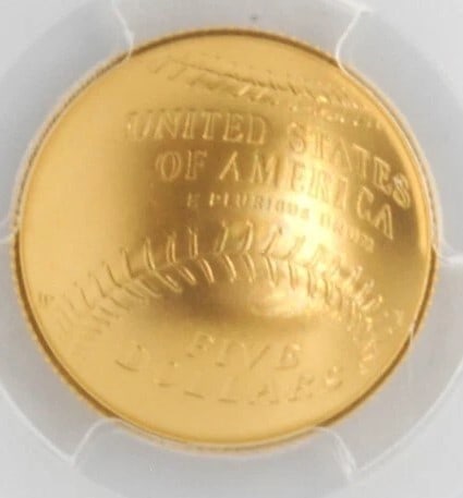 US MINT 2014-W $5 GOLD BASEBALL: US Mint 2014-W $5 Gold Baseball Brand/Mint: West Point Year: 2014 Denomination: $5 Fineness: 0.9 Country of Origin: United States Accessories: None Accessories Notice: When purchasing pre-