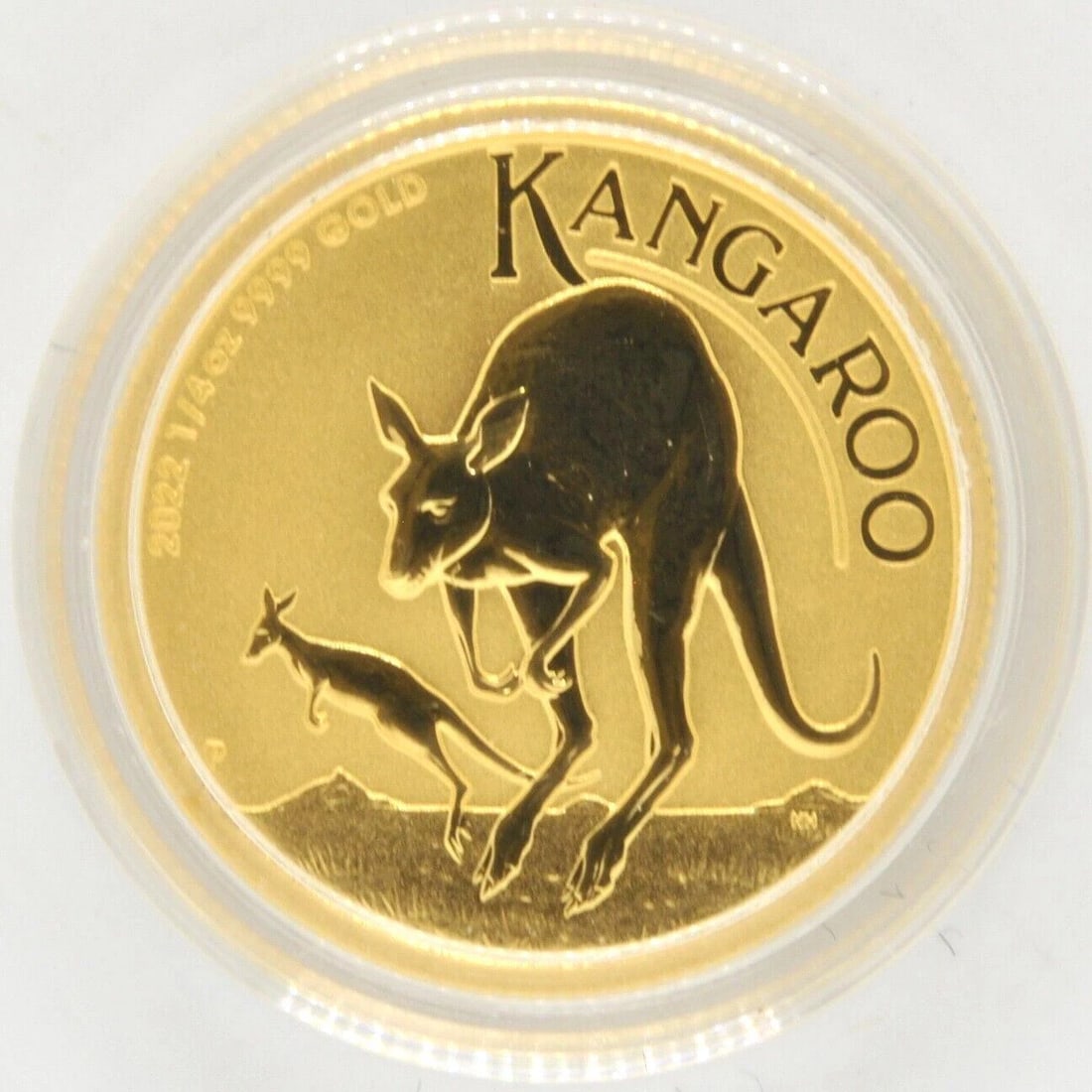 2022 FINE GOLD AUSTRALIAN KANGAROO NUGGET $25 QUEEN ELIZABETH COIN (1 of 3)