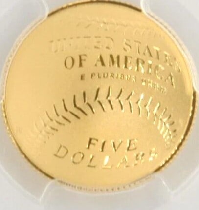 US MINT 2014-W $5 GOLD BASEBALL: US Mint 2014-W $5 Gold Baseball Brand/Mint: West Point Year: 2014 Denomination: $5 Fineness: 0.9 Country of Origin: None Accessories: None Accessories Notice: When purchasing pre-owned goods,